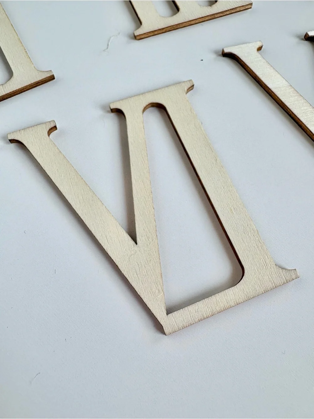 Neutral Wood Roman Numeral Wall Decor – Home Wall Accent